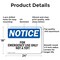 Signmission For Emergency Use Only Not A Toy!, 24 in W x Rectangle, Aluminum OS-2PACK-NS-A-1824-L-12843 - alternate 7